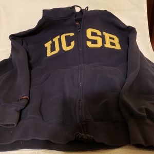 Jansport hooded zip-up sweatshirt Womens Med UCSB